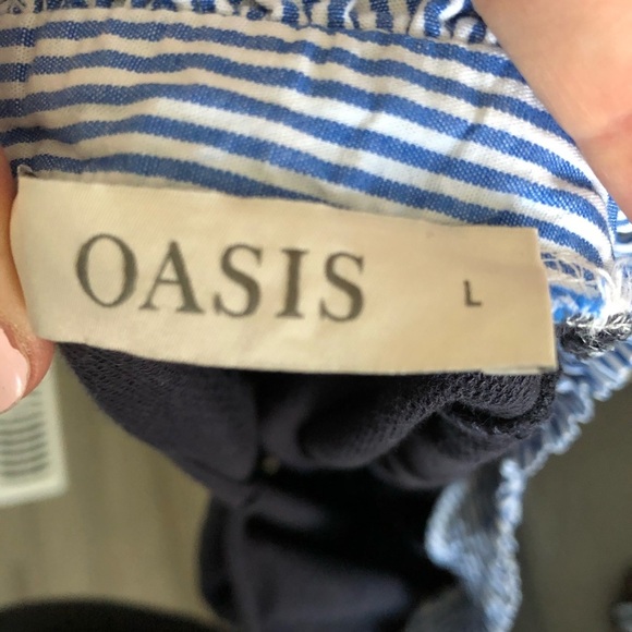 Oasis Fashion  Dark blue sweater with blouse detail Size L - Picture 12 of 12